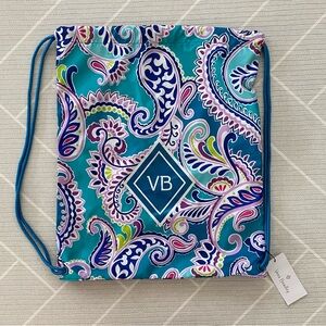 NWT) Vera Bradley Waikiki Paisley Reactive Drawstring Backsack